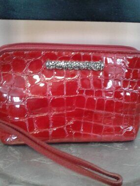 Brighton Red patent leather wristlet